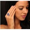 Image 2 : 14KT White Gold 8.01ct Tanzanite and Diamond Ring