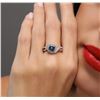 Image 1 : 14KT White Gold 1.60ct Tanzanite and Diamond Ring