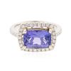 Image 3 : 14KT Two-Tone Gold 4.41ct Tanzanite and Diamond Ring