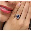Image 2 : 14KT White Gold 1.18ct Tanzanite and Diamond Ring