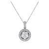 Image 4 : 14KT White Gold 1.07ctw Diamond Pendant With Chain
