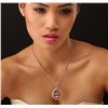 Image 1 : 18KT White Gold GIA Certified 41.45ct Morganite and Diamond Necklace
