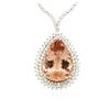 Image 4 : 18KT White Gold GIA Certified 41.45ct Morganite and Diamond Necklace