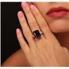 Image 2 : 14KT Yellow Gold 13.33ct Amethyst and Diamond Ring