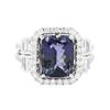 Image 1 : 18KT White Gold 4.68ct Tanzanite and Diamond Ring