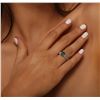Image 2 : 14KT Yellow Gold 1.20ct Emerald and Diamond Ring
