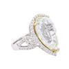 Image 2 : 14KT Two-Tone Gold 8.92ct Aquamarine and Diamond Ring