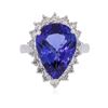 Image 3 : 14KT White Gold 6.51ct Tanzanite and Diamond Ring
