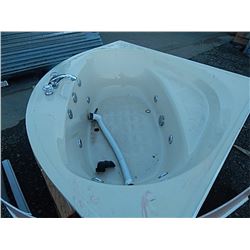 CORNER JET TUB - WITH PUMP - FROM RECENT RENOVATION - WITH SKIRT ENCLOSURE