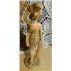 Image 2 : LADY STATUE - MADE COMBINATION OF RESIN WITH IVORY OR BONE - CIRCA 1950'S