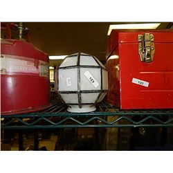 MILK GLASS / LEADED LAMP SHADE