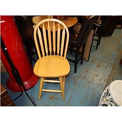SWIVEL MAPLE BAR CHAIR