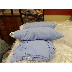 LINEN - BLUE SHEET SET & 2 PILLOWS