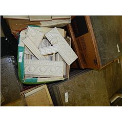 BOX OF NEW CERAMIC TILE - CROWN AND TRIMS