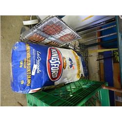 BBQ BRIQUETS AND HAMBURGER HOLDER