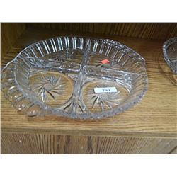 PIN WHEEL CRYSTAL DIVIDED DISH