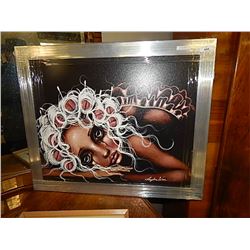 FRAMED PRINT - DRYING THE DISHES - ANGELINA WRONA - GALLERY ESTIMATE - 525