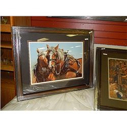 FRAMED  LIMITED EDTION PRINT - TEAM WORK - ADELINE HALMERSON - GALLERY ESTIMATE - 775