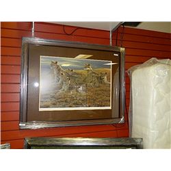 FRAMED  LIMITED EDTION PRINT - FAMILY GATHERING - LIONESS AND CUB - ROBERT BATEMAN  - GALLERY ESTIMA