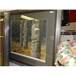 FRAMED  LIMITED EDTION PRINT - TOTEM AND BEAR - ROBERT BATEMAN  - GALLERY ESTIMATE -  1250
