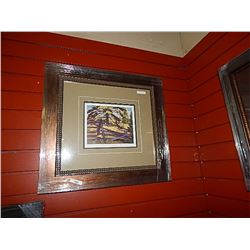 FRAMED  LIMITED EDTION PRINT - GROUP OF SEVEN - PINE TREE AND FENCE - LAWREN HARRIS  - GALLERY ESTIM