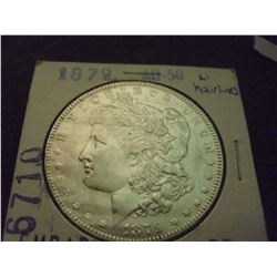 1879 MORGAN SILVER DOLLAR AU-50