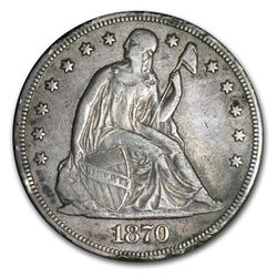 1870-CC Liberty Seated Dollar XF - PCGS Value $4,250. Only 11,785 Minted