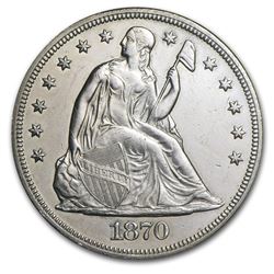 1870-CC Liberty Seated Dollar MS-62, PCGS Value $32,000