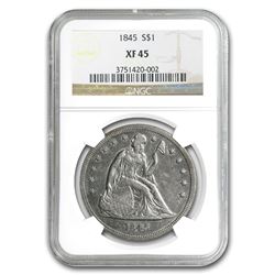 1845 Liberty Seated Dollar Extra Fine-45 NGC