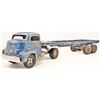 Image 1 : VINTAGE 1950'S SMITH & MILLER BLUE SEMI TRUCK AND TRAILER