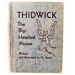 1948 "THIDWICK THE BIG HEARTED MOOSE" DR. SEUSS HARDCOVER BOOK