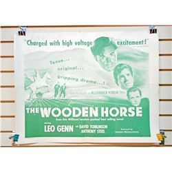 1951 THE WOODEN HORSE HALF SHEET MOVIE POSTER APPROX. 28" X 21 1/4"