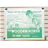 Image 1 : 1951 THE WOODEN HORSE HALF SHEET MOVIE POSTER APPROX. 28" X 21 1/4"