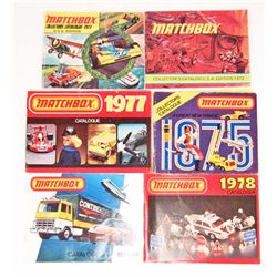 LOT OF 6 VINTAGE 1970'S MATCHBOX COLLECTORS CATALOGS