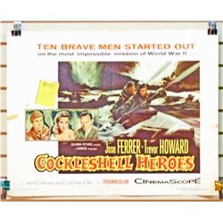 1956 COCKLESHELL HEROES HALF SHEET MOVIE POSTER APPROX. 28" X 21 1/4"