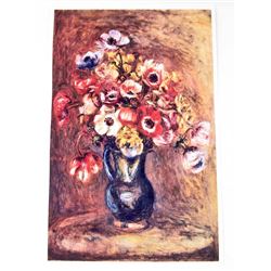 ANEMONES BY RENOIR ART POSTER PRINT - 11X17