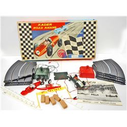 VINTAGE 1960S GERMAN KADER ROAD RACING SLOT CAR SET
