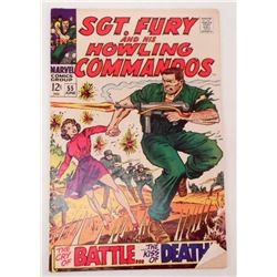 VINTAGE 1968 SGT. FURY AND HIS HOWLING COMMANDOS #55 12 CENT COMIC BOOK