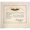 Image 1 : WW2 U.S. ARMY AIR FORCE AIRCRAFT WARNING CERTIFICATE