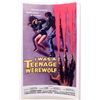 Image 1 : I WAS A TEENAGE WEREWOLF MOVIE POSTER PRINT APPROX 11" X 17"