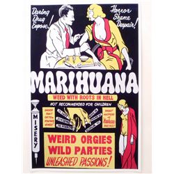 MARIHUANA WEED WITH ROOTS IN HELL MOVIE POSTER PRINT APPROX 11" X 17"