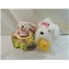 Image 1 : LOT 2 STUFFED PUPPY DOG & BUNNY IN PURSE