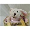 Image 2 : LOT 2 STUFFED PUPPY DOG & BUNNY IN PURSE