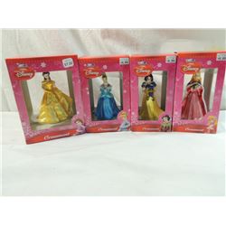 LOT 4 DISNEY PRINCESS ORNAMENTS