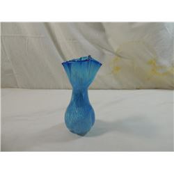 BLOWN GLASS FLUTED VASE