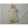 Image 1 : SMALL VINTAGE BABY DOLL W/ ANTIQUE DRESS & BONNET