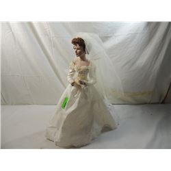 SIGNED PORCELAIN BRIDE  DOLL