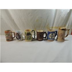 LOT 6 ASSORTED MUGS STEINS