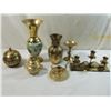 Image 2 : JACKPOT BOX MISC DECORATIVE BRASS ITEMS, VASE, CAN