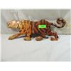 Image 1 : WOODEN CARVED TIGER WALL HANGING